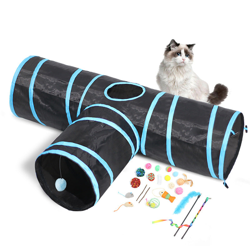 Pet Foldable Tunnel Climbing Toy Activity Play Tunnel