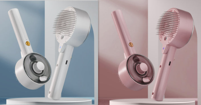 Pet Self Cleaning Steam Grooming Brush Hair Removal Tool