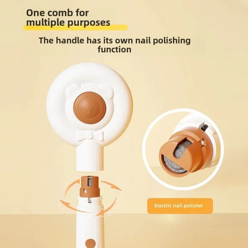 Pet Rechargeable Nail Trimmer Grooming Brush Cleaning Tool