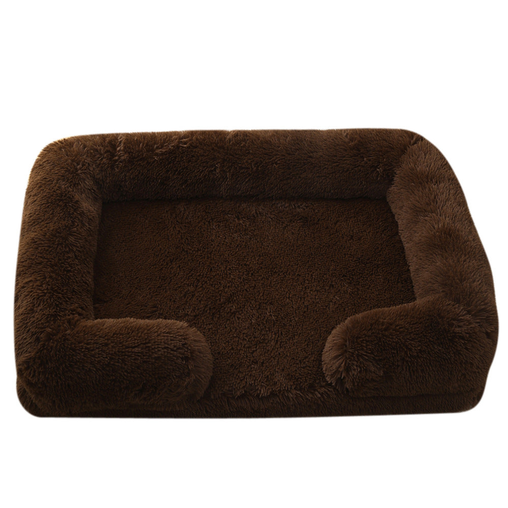 Plush Round Pet Winter Warm Sleeping Bed