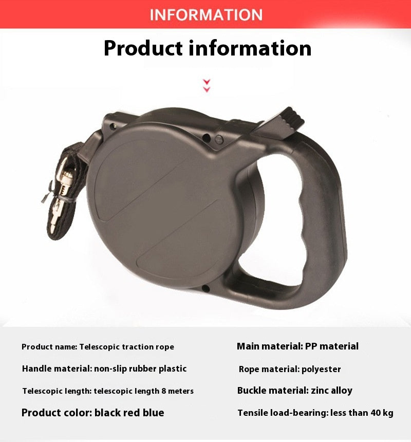 8M Nylon Automatic Retractable Pet Rope Leash