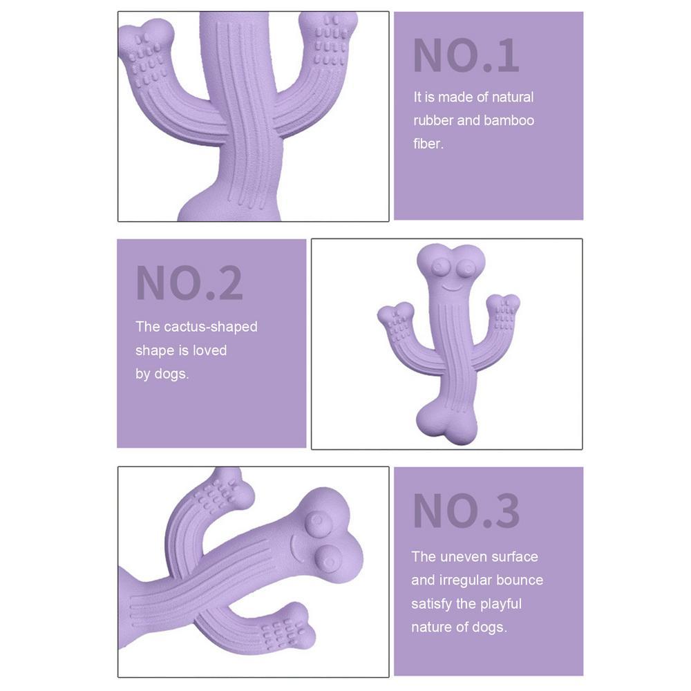 Pet Cactus Chew Toy Ultra Durable Interactive Boredom Buster