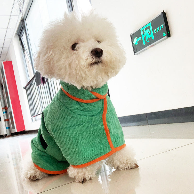 Pet Microfiber Bathrobe Towel Fast Drying Grooming Coat